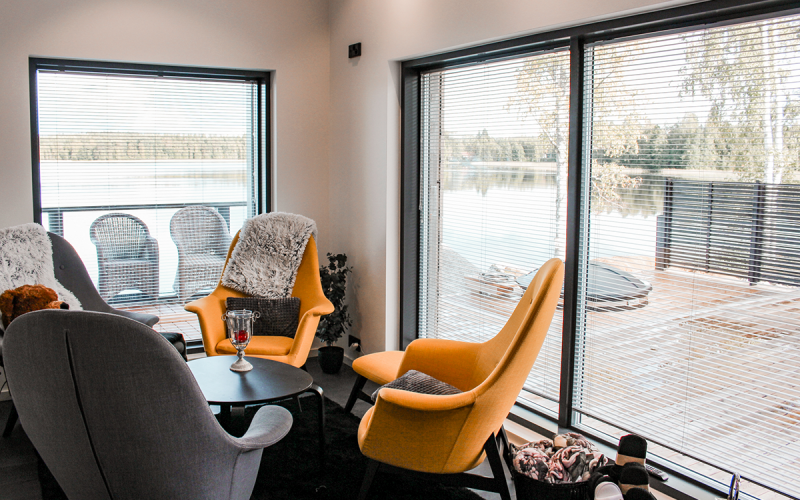 Kiinteä puualumiini-ikkuna