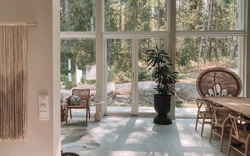 Kiinteä puualumiini-ikkuna